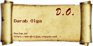 Darab Olga névjegykártya